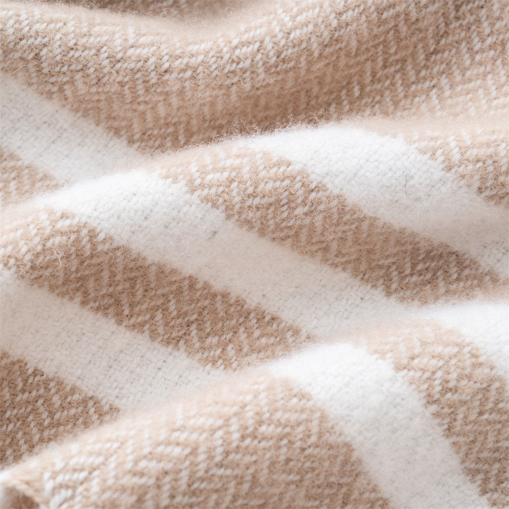 stripe herringbone wool blanket 8