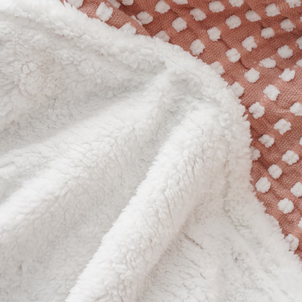 chenille woven blankets reverse to sherpa 10