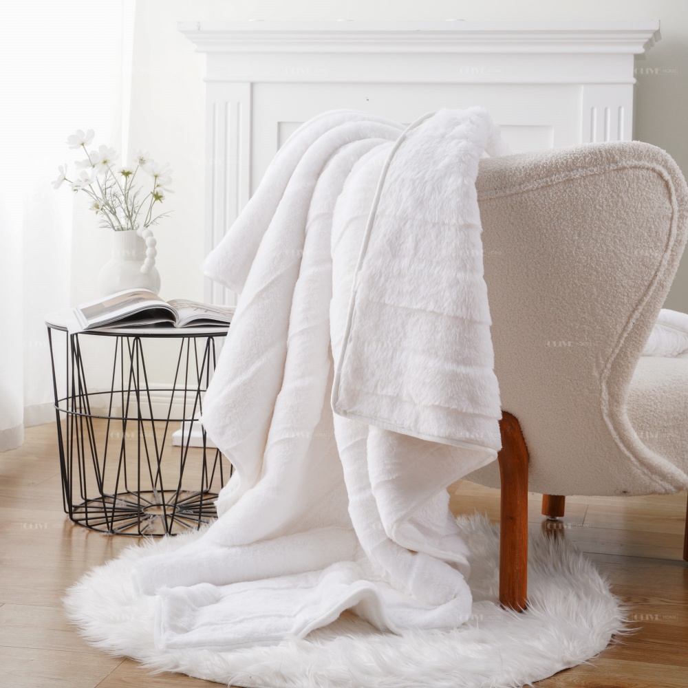 excess double sided textured faux fur blanket 4