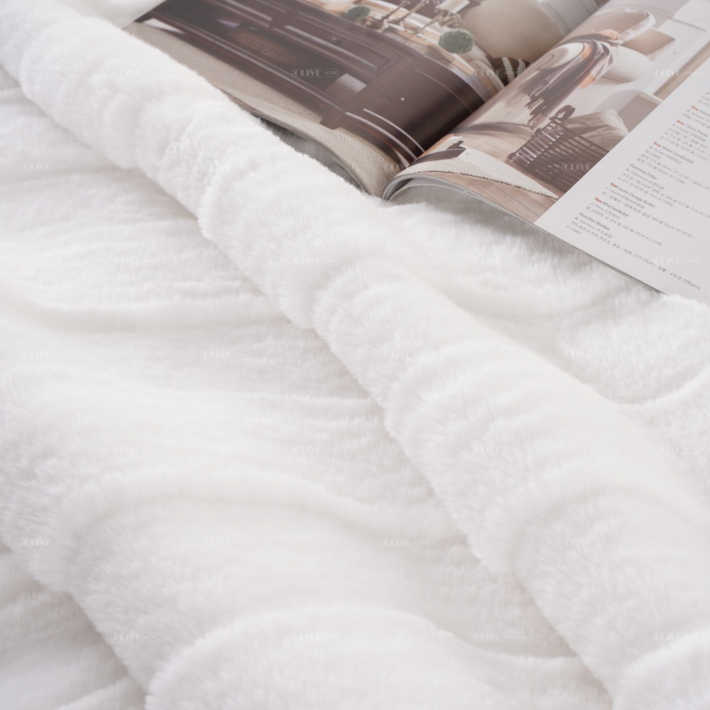 excess double sided textured faux fur blanket 6