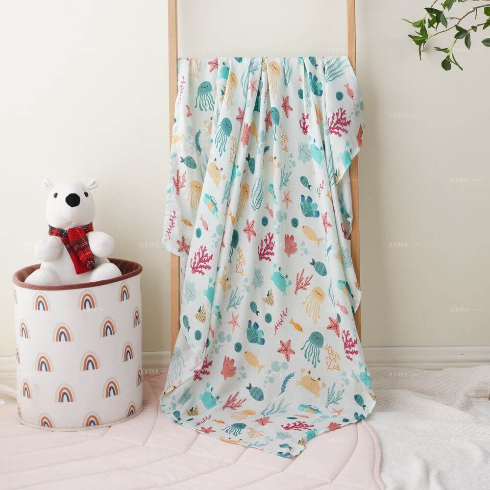 Bamboo Muslin Baby Blanket with Digital Printing 10