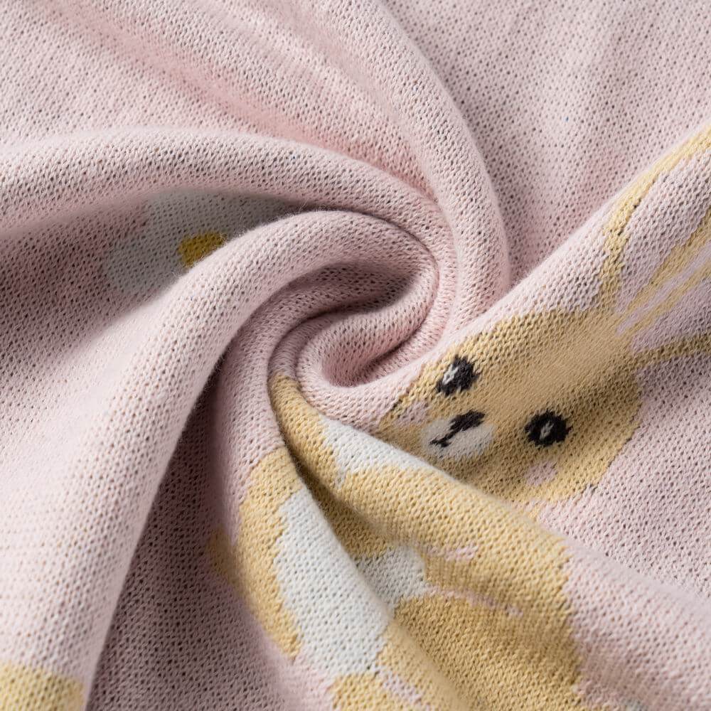 Cozy Cotton Animal Jacquard Baby Blanket 7