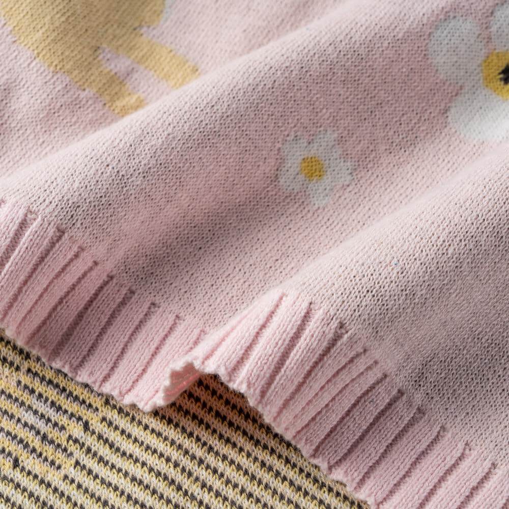 Cozy Cotton Animal Jacquard Baby Blanket 8