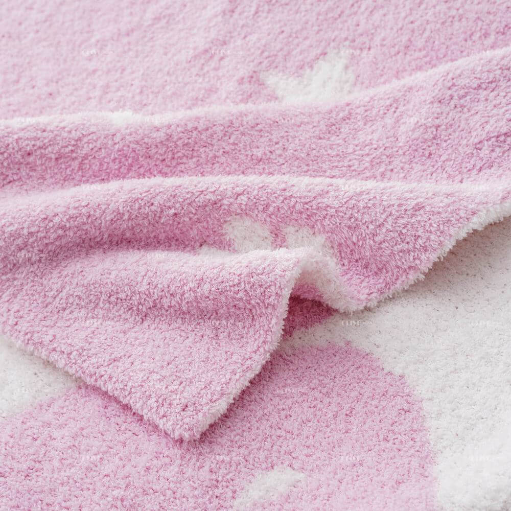 Cute Jacquard Bunny Microfiber Baby Blanket 4