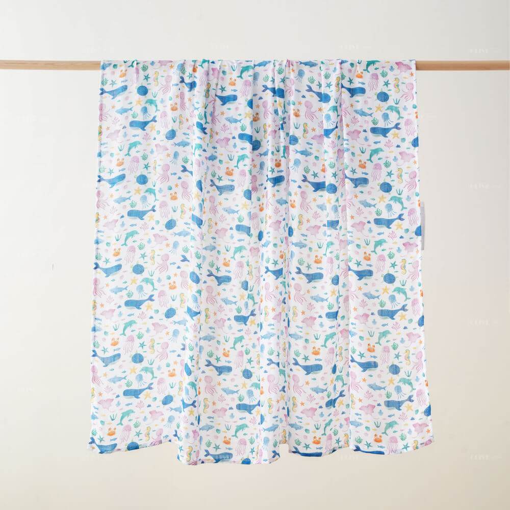 Digital Printed Muslin BambooCotton Blended Baby Blanket 2