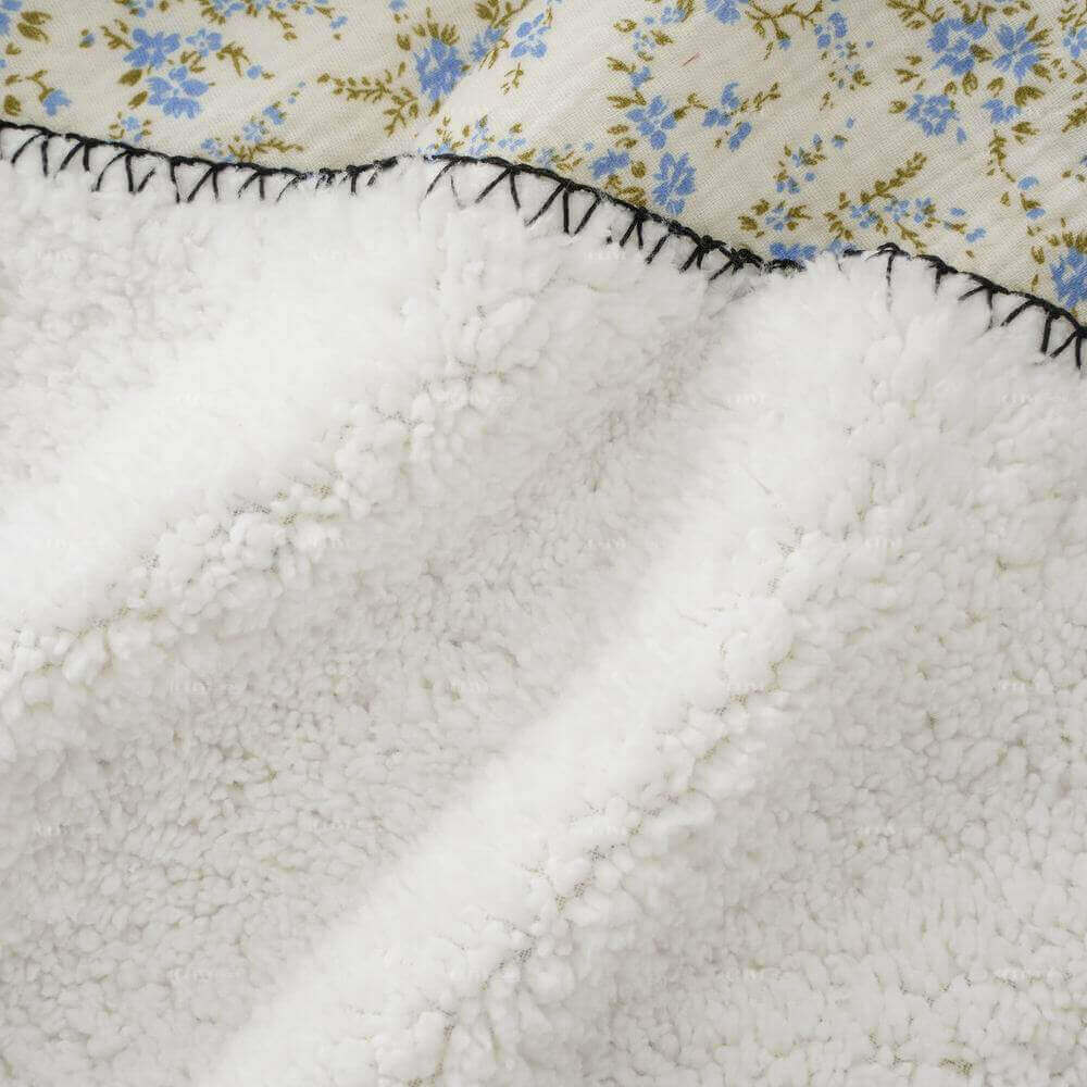Digital Printed Muslin Blanket with Sherpa Backing 15