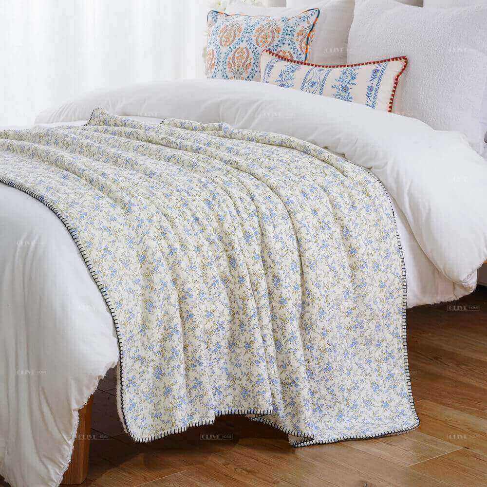 Digital Printed Muslin Blanket with Sherpa Backing 16