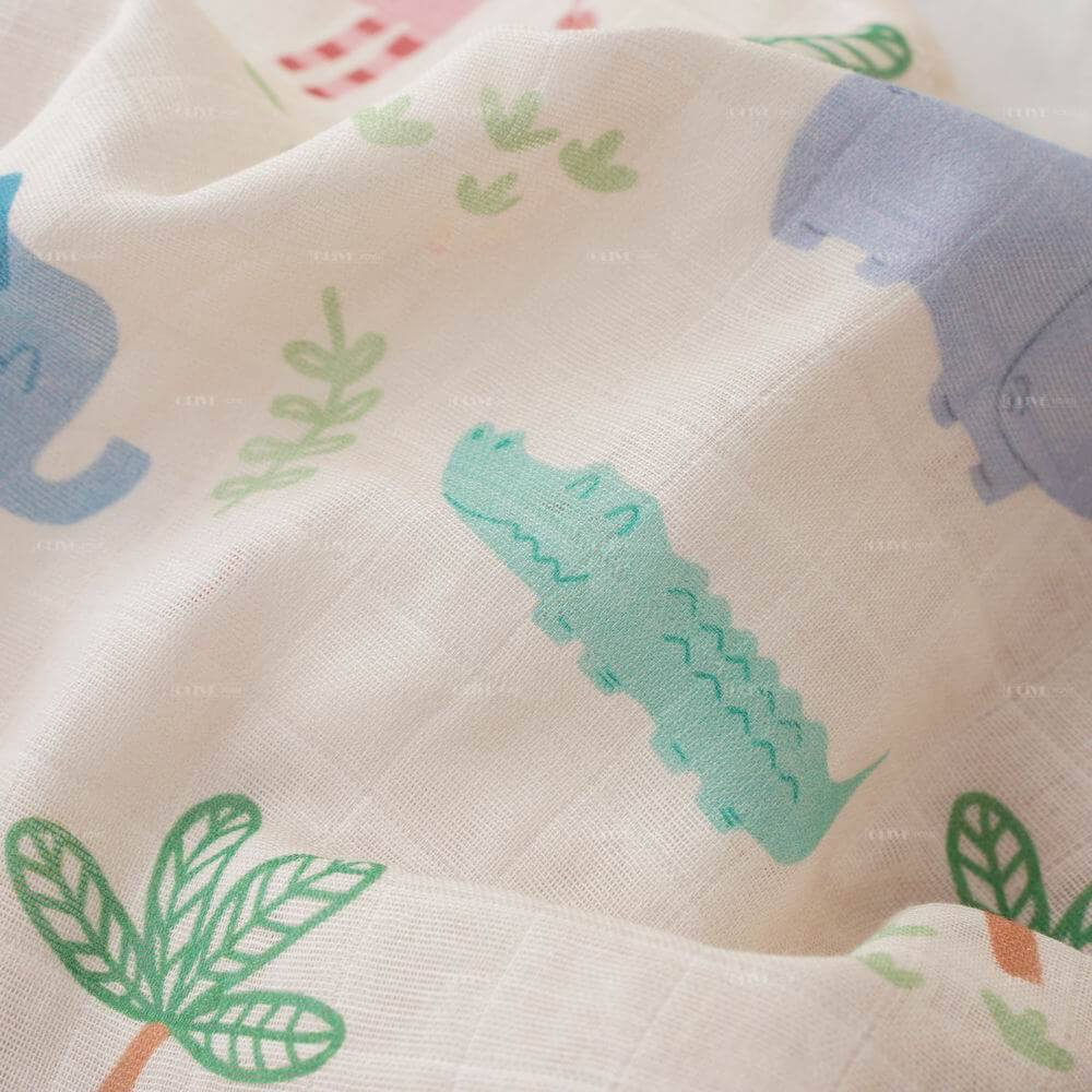 Digital Printed Muslin Cotton Baby Blanket 4