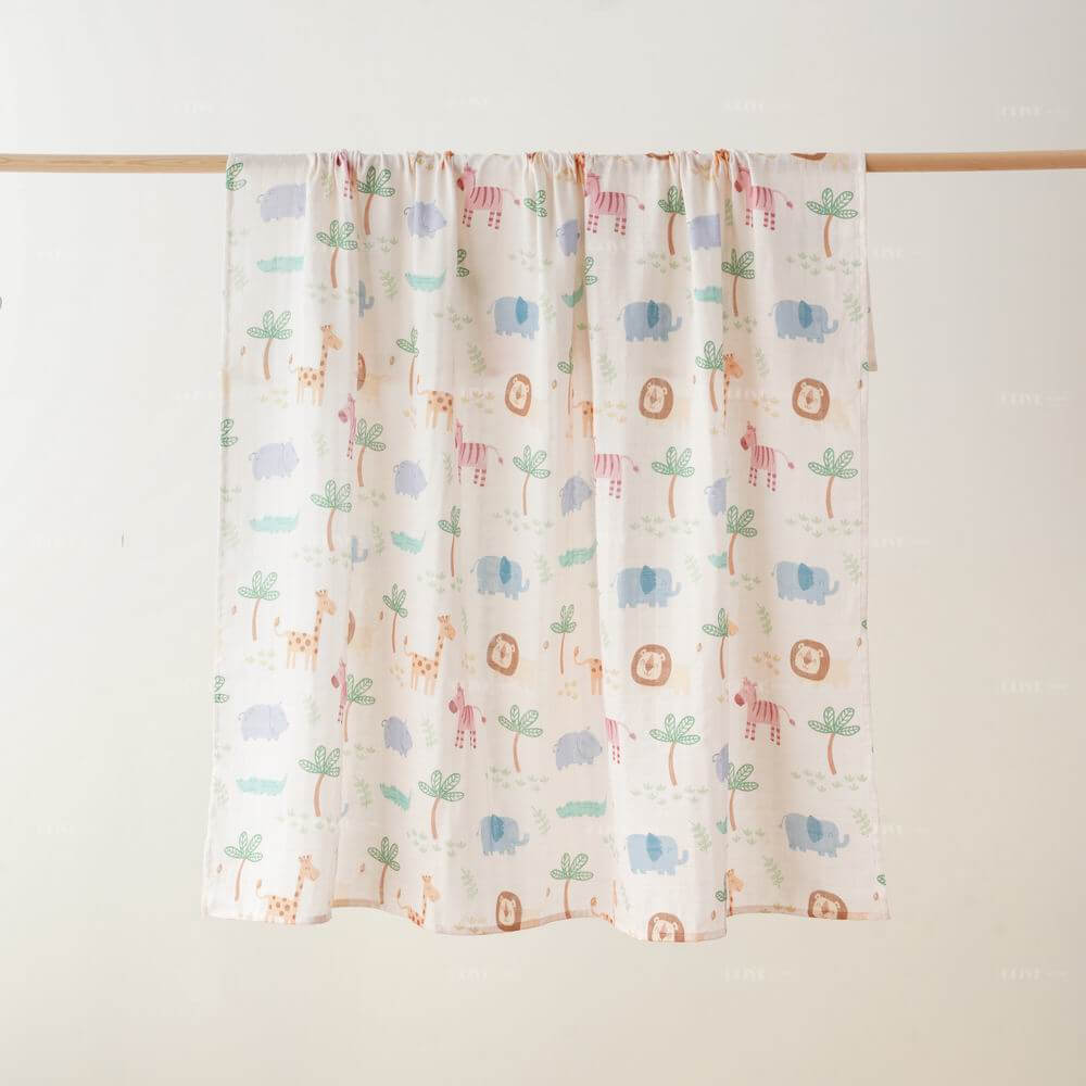 Digital Printed Muslin Cotton Baby Blanket 6