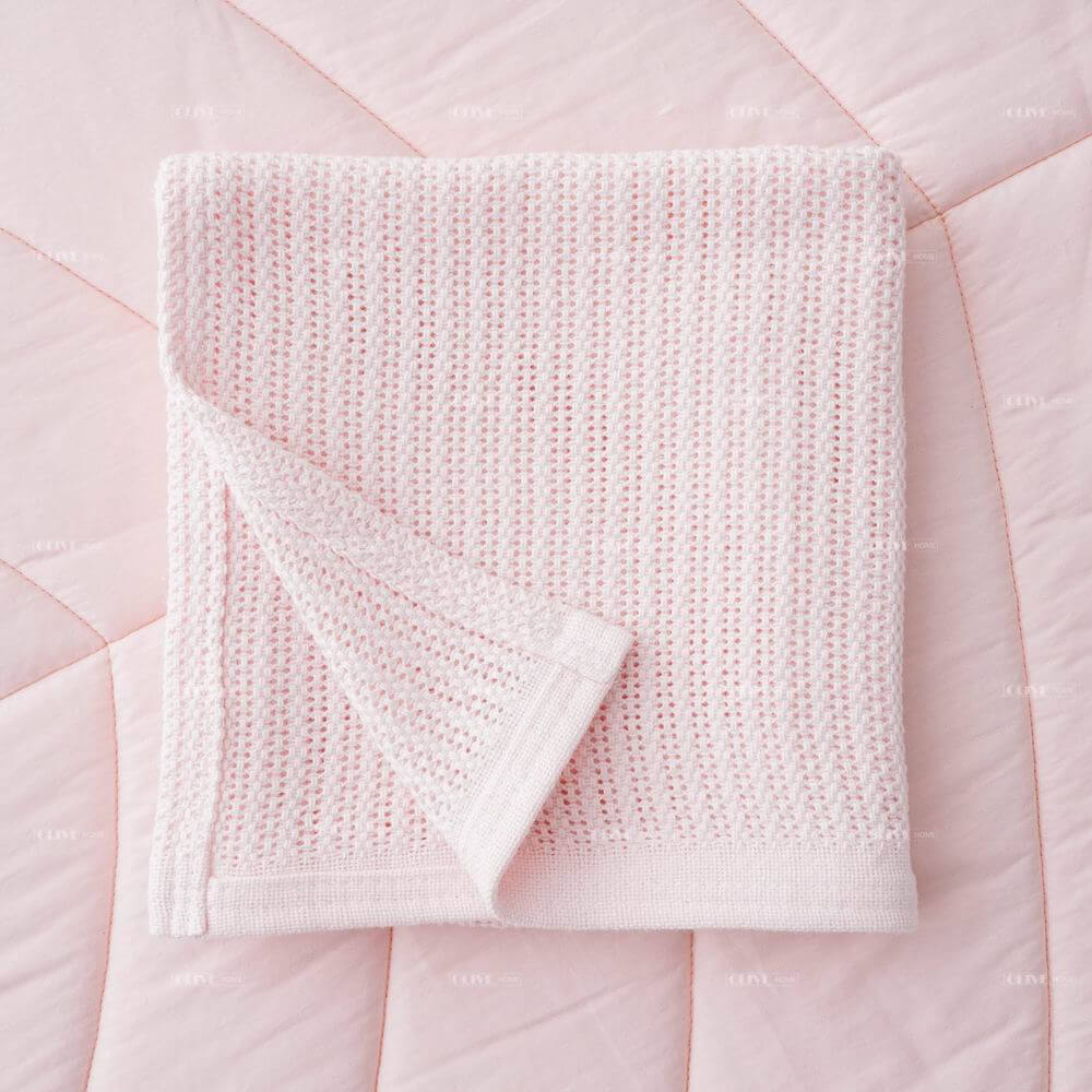 Elegant Lace Knit Cotton Baby Blanket 4