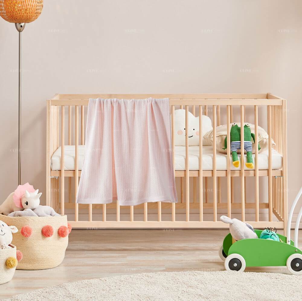 Elegant Lace Knit Cotton Baby Blanket 5