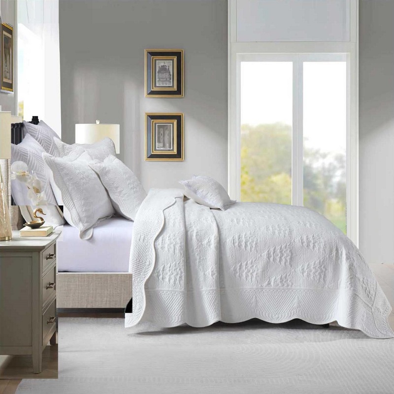 Embroidered Cotton Bedspread 1 1
