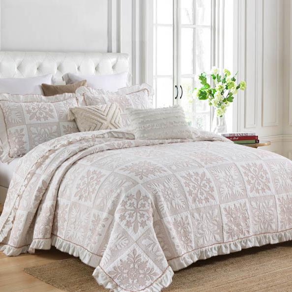 Embroidered Cotton Bedspread 3 1