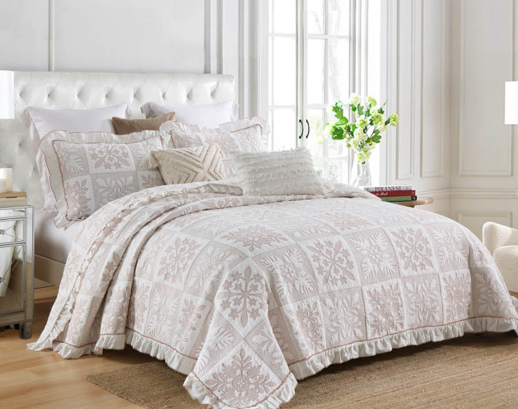 Embroidered Cotton Bedspread 3