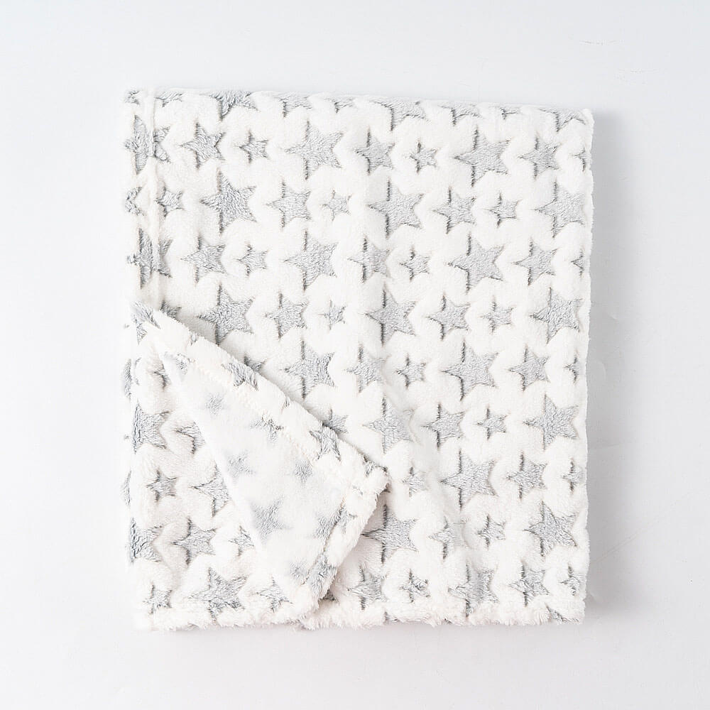 Jacquard Fleece Baby Blanket with Plush Toy Set 4