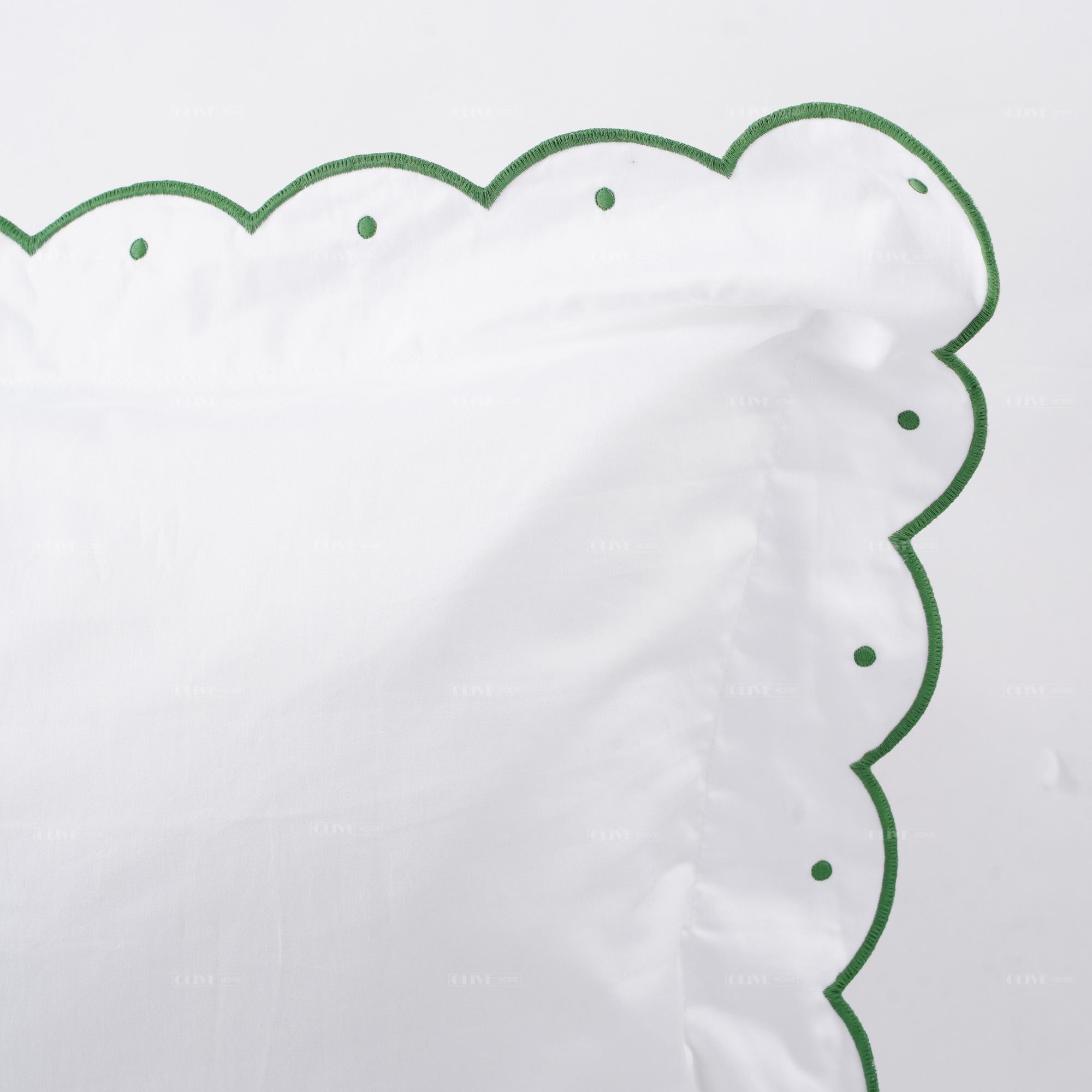 Scalloped cotton pillow sham2