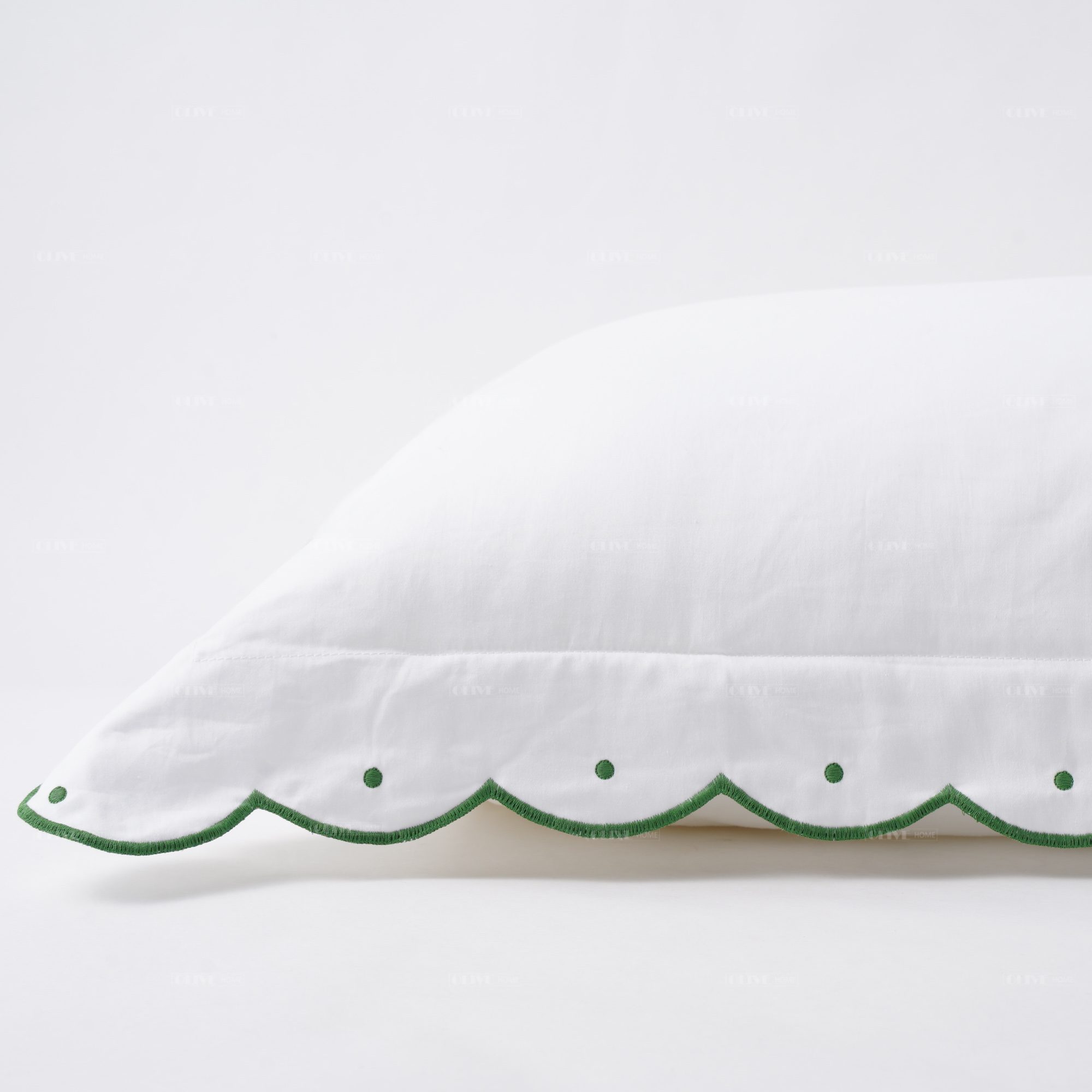 Scalloped cotton pillow sham4