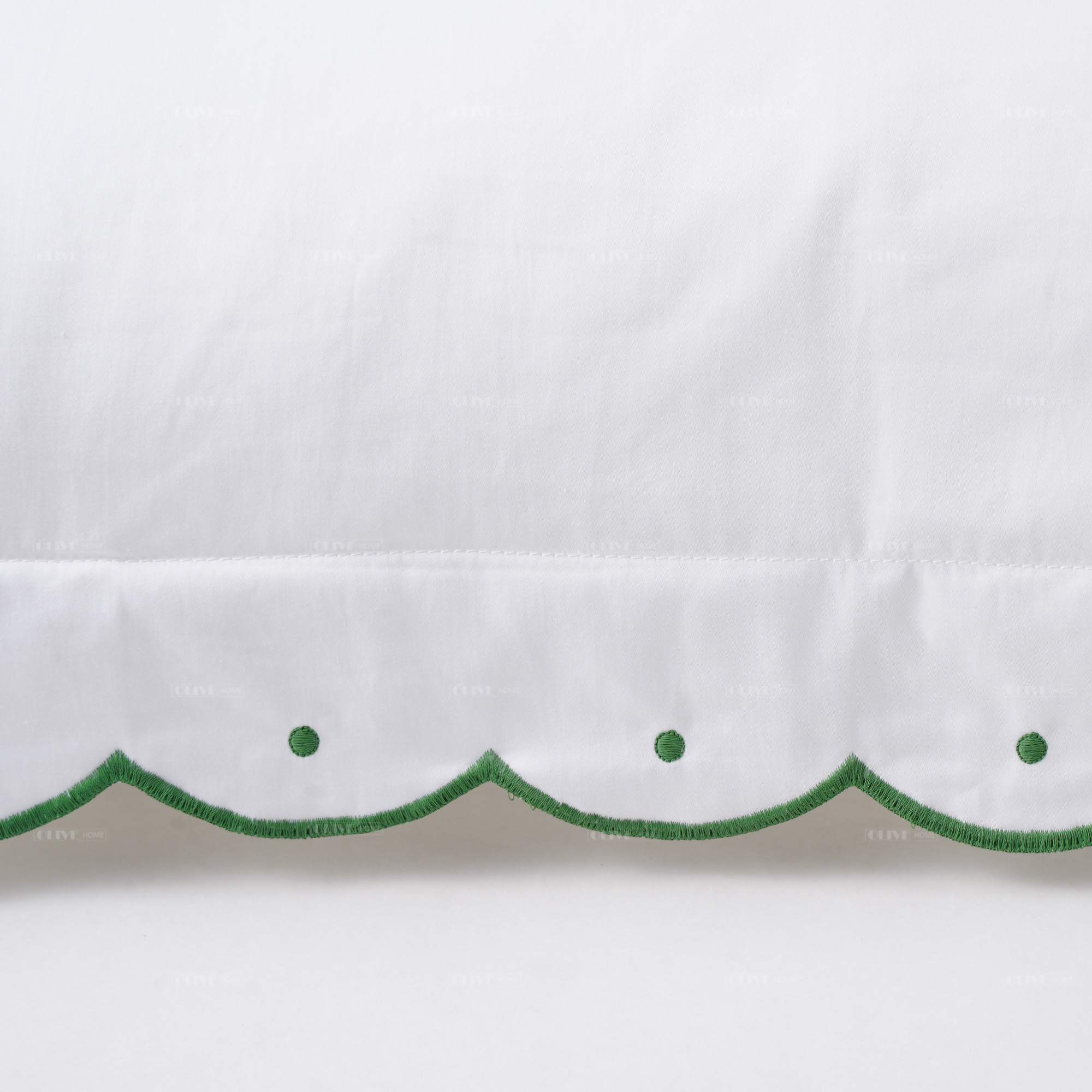 Scalloped cotton pillow sham5