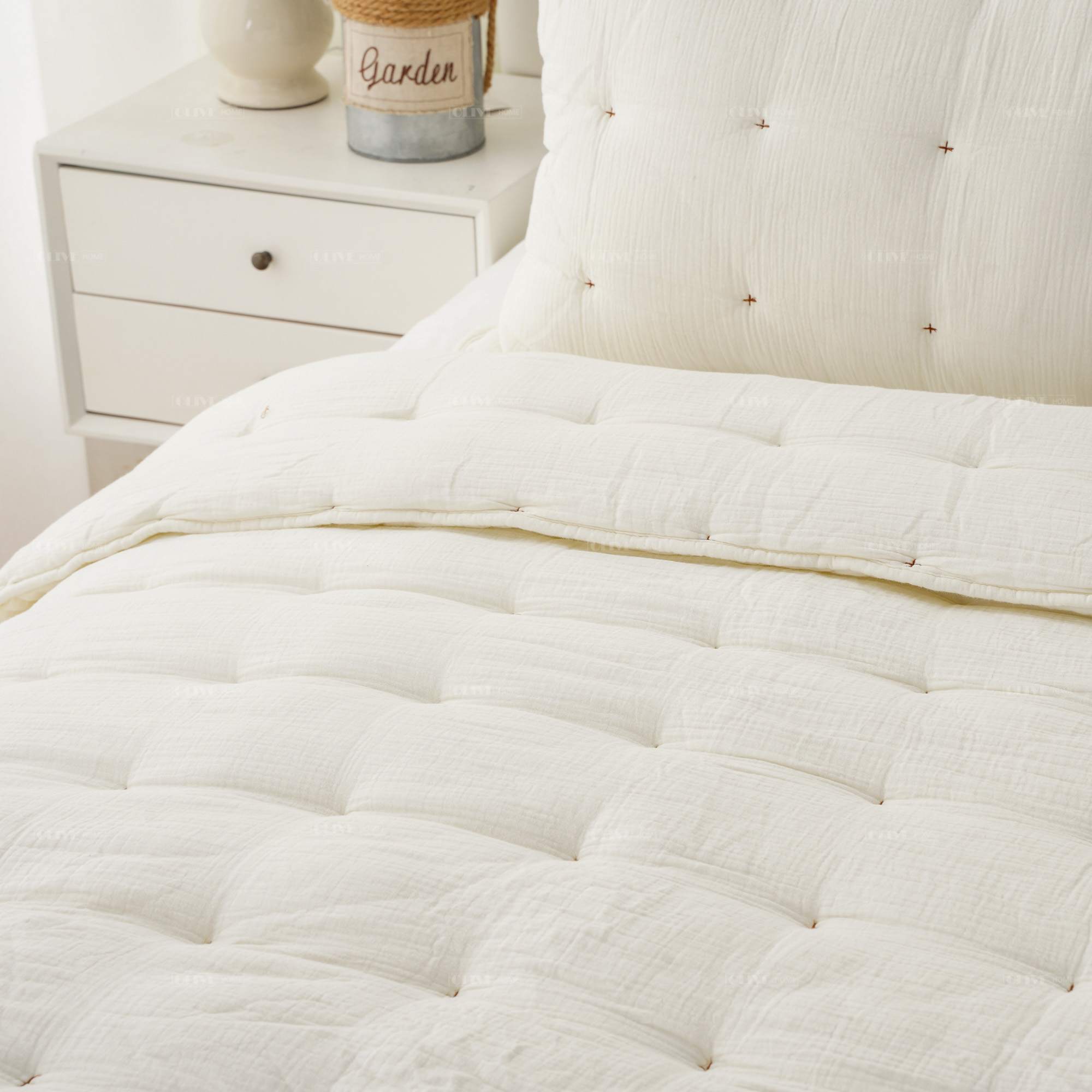 Cotton gauze quilted bedspread 4