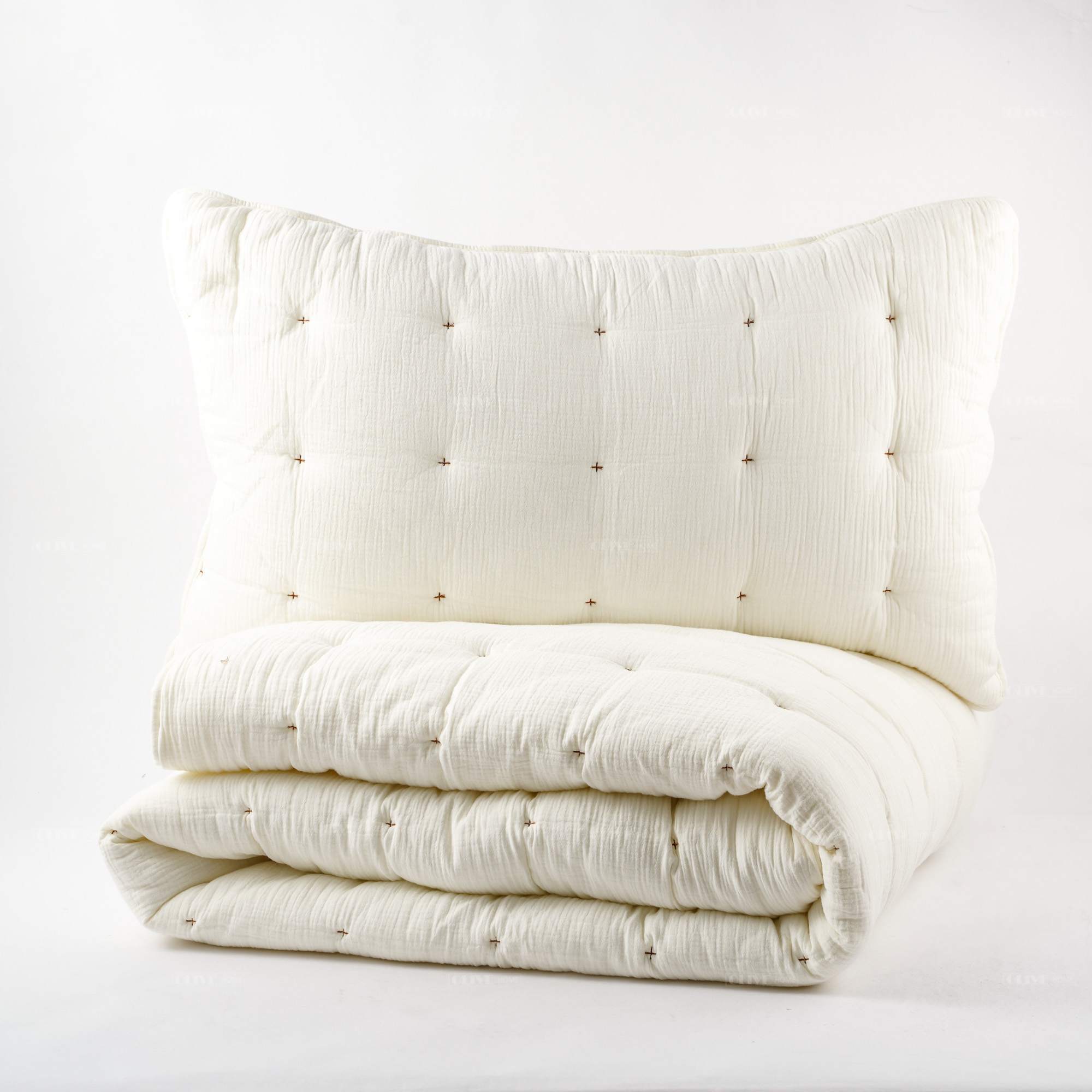 Cotton gauze quilted bedspread 7