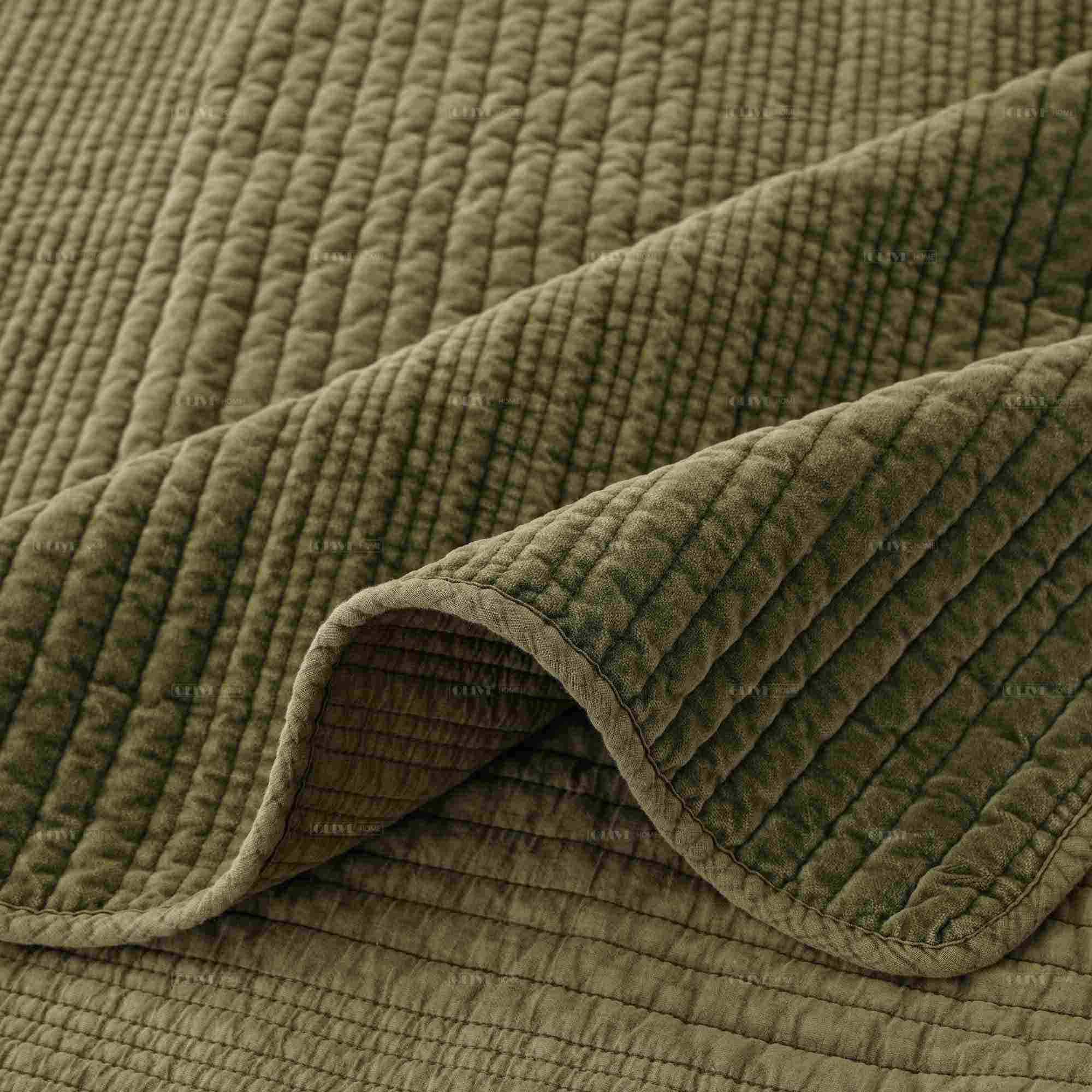 Cotton velvet quilted bedspread 15 Cotton velvet quilted bedspread 15