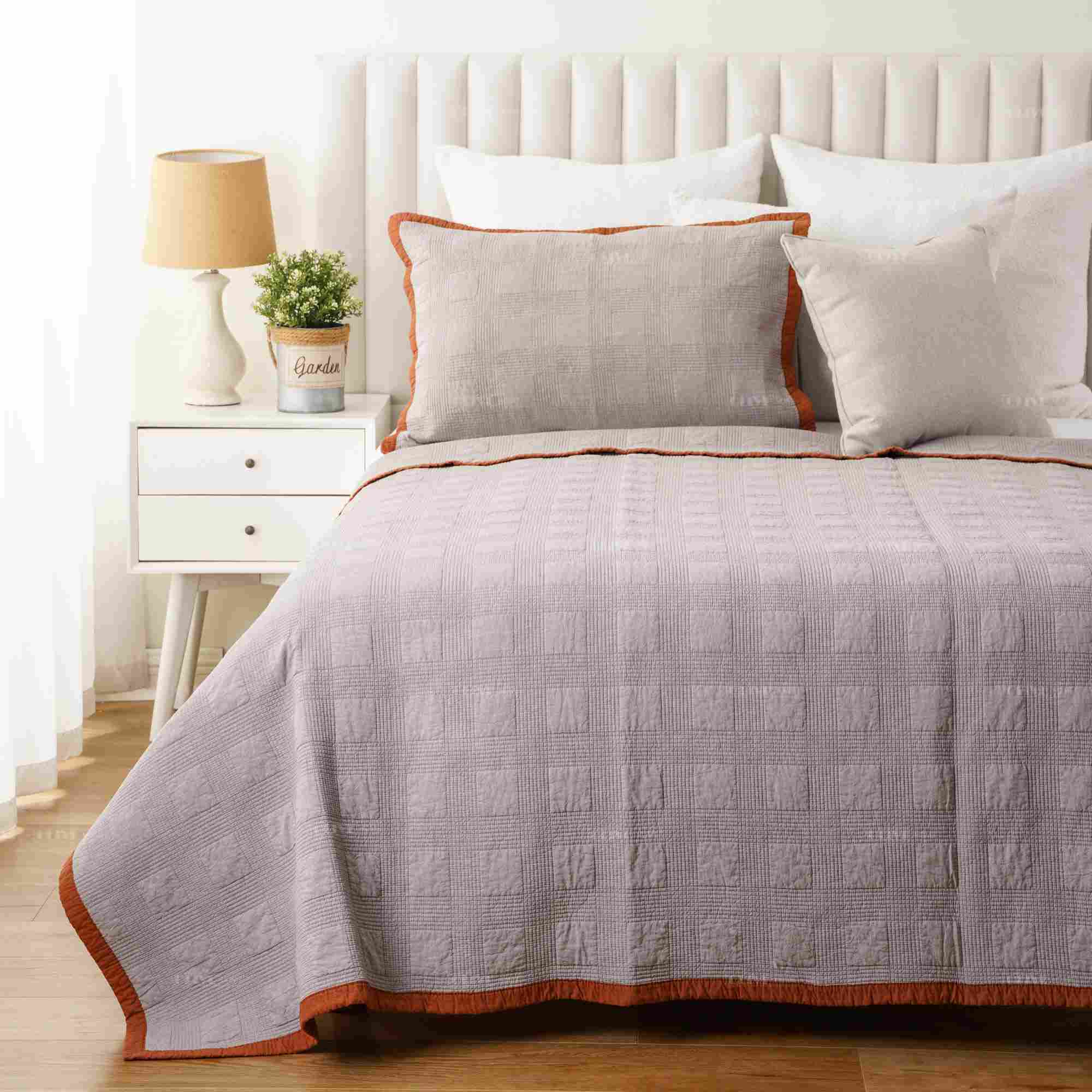 Outline Cotton Quilted Bedspread 1