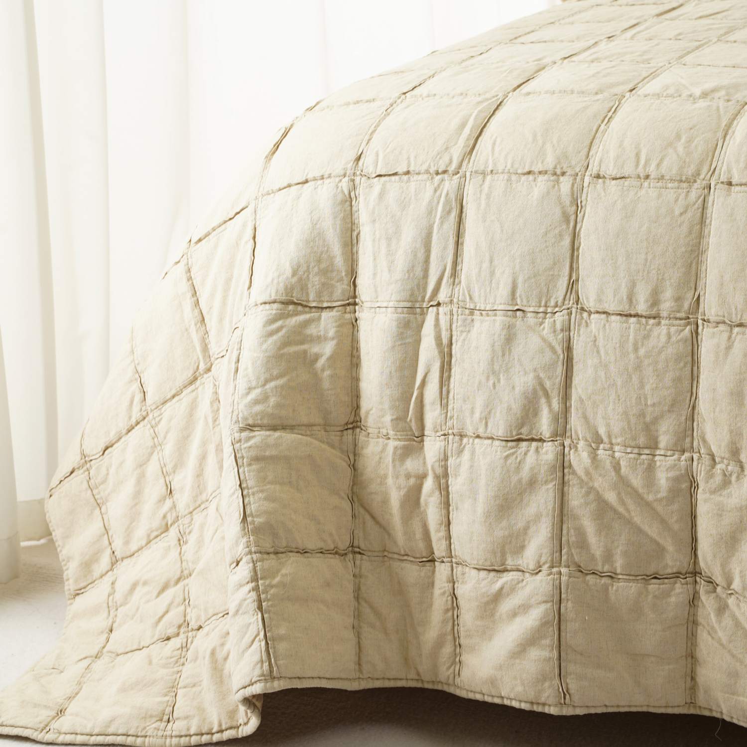 Cotton Linen Quilted Bedspread 4