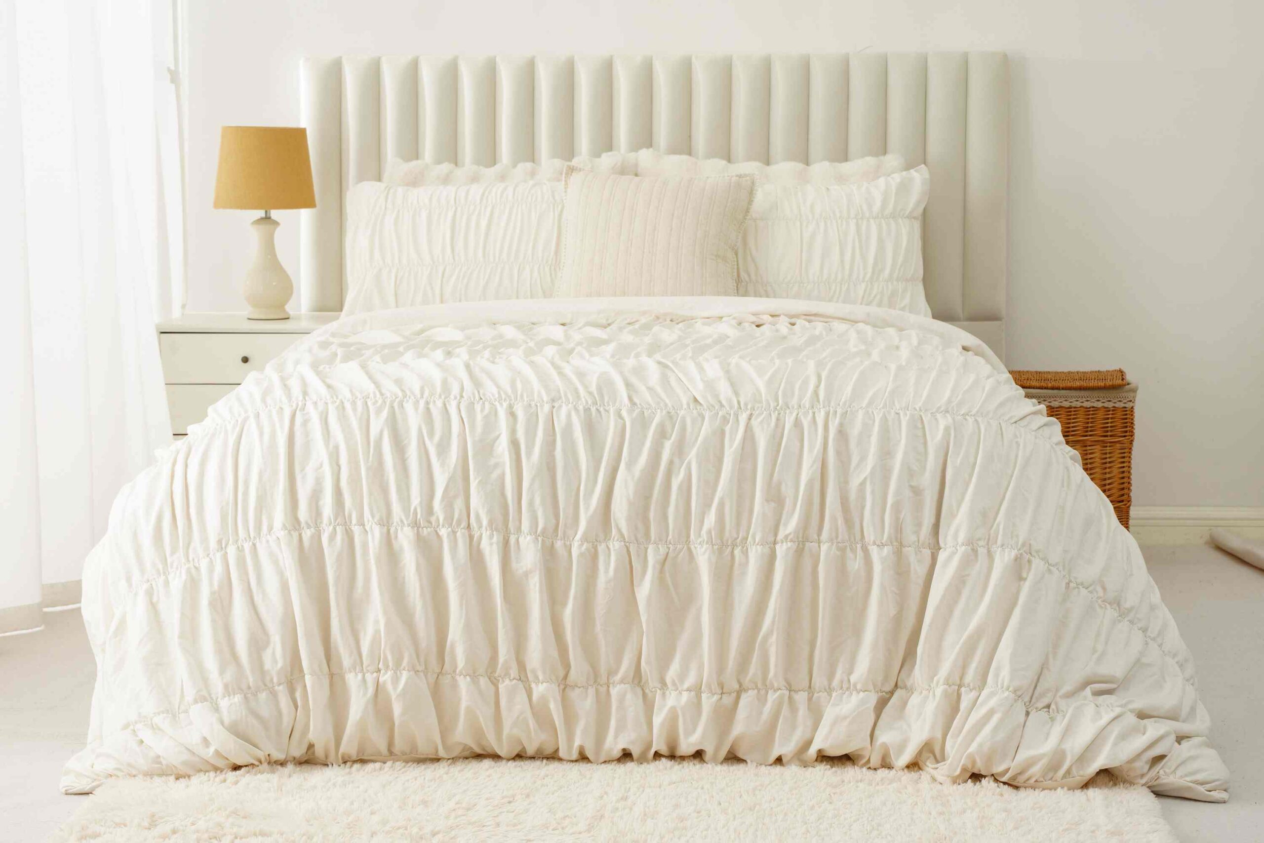 Cotton Ruched Bedding Duevt Set 1 Cotton Ruched Bedding Duevt Set 1