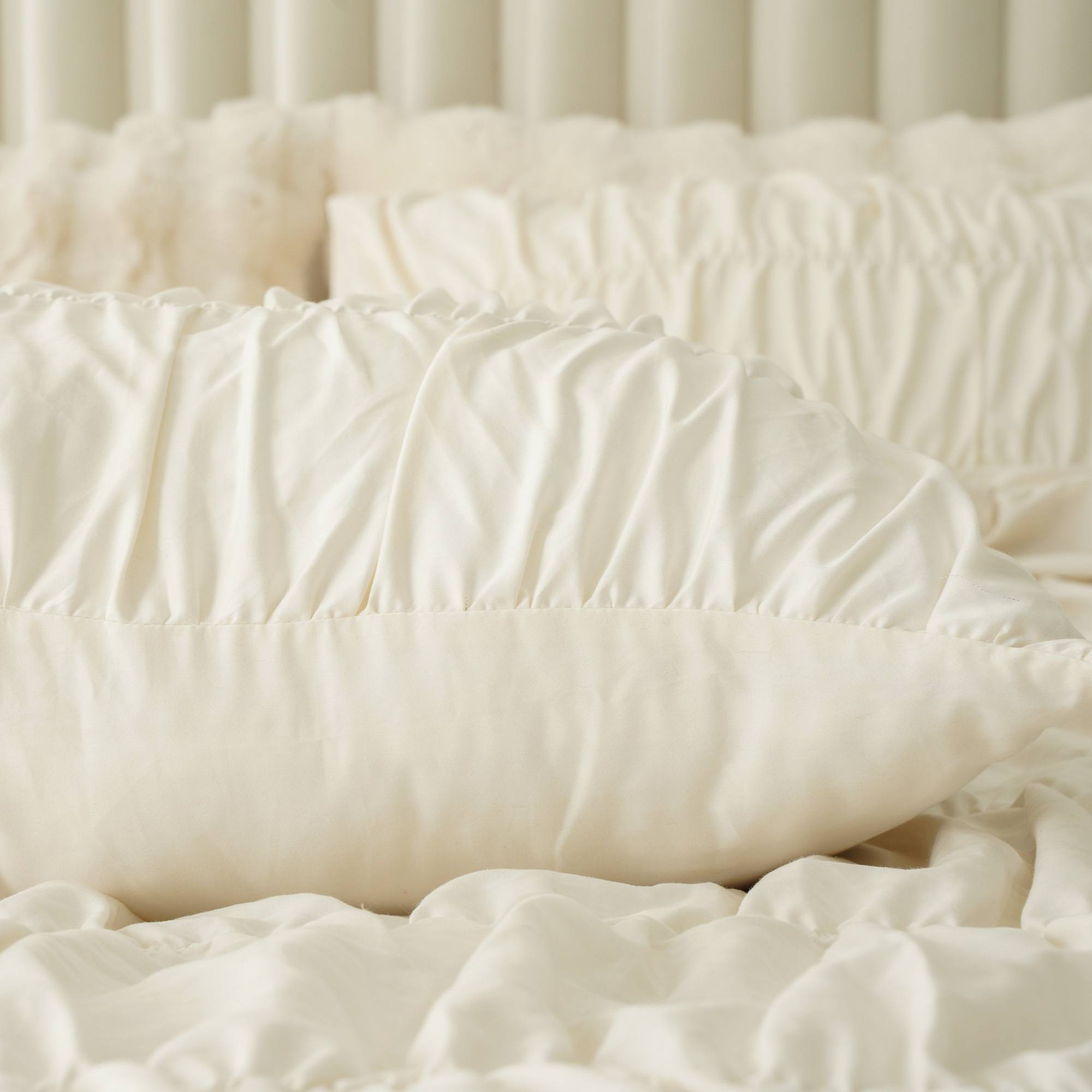 Cotton Ruched Bedding Duevt Set 15