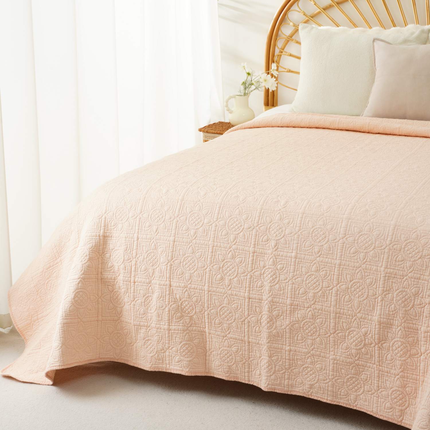 Matelasse Cotton Quilted Bedspread 10 Matelasse Cotton Quilted Bedspread 10