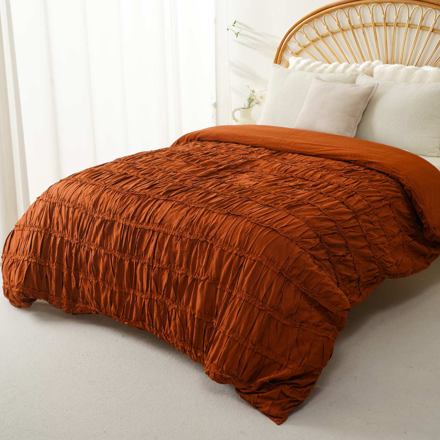 Ruched Duvet Cover Set 4
